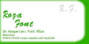 roza font business card