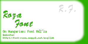 roza font business card